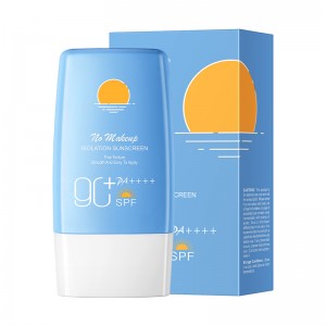 90+ PA++++ sunscreen isolates UV rays, refreshing and non greasy
