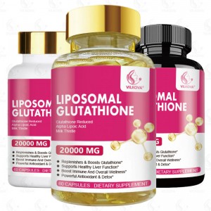 Factory Wholesale High Quality 20000mg L-Glutathione Capsule Herbal Supplement for Skin Whitening Acne Spot Removal