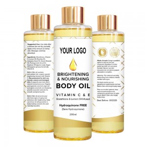 OEM Brightening & Nourishing Body Oil for Skin Radiant and Firm Naturally Beautiful with Daily Use