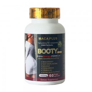 Hot Selling High Quality EMEI Maca Root Black Maca Natural Buttock Booster Beauty Butt Curve Enhancement 1500mg Softgel Capsule