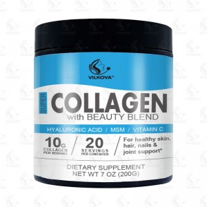OEM Best Collagen Powder with Hyaluronic Acid & Vitamin C for Adult Beauty Nail & Hair Support Skin Whitening & Brightening